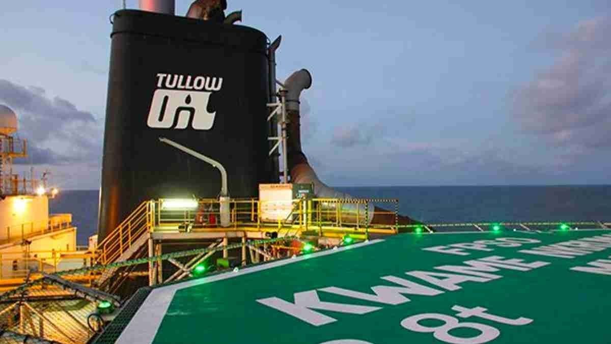 An oil cargo ship of Tullow oil company