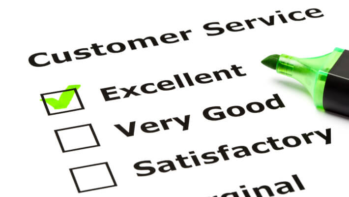 Customer service evaluation form