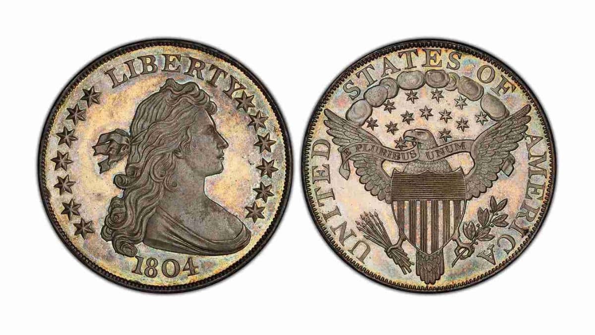 Front and back view of the 1804 Silver Dollar