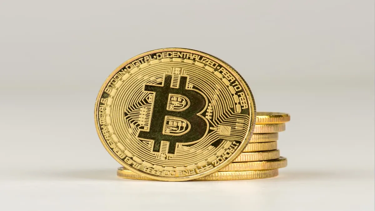 a golden bitcoin