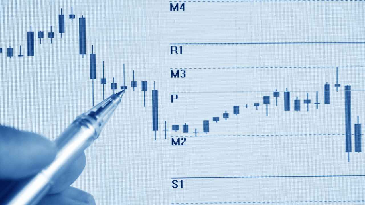 a hand pointing at a graph