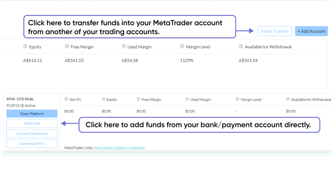 list of your trading accounts